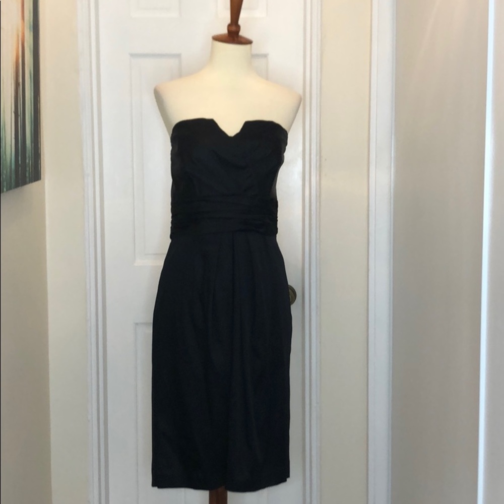 White House Black Market Strapless Pleated dress